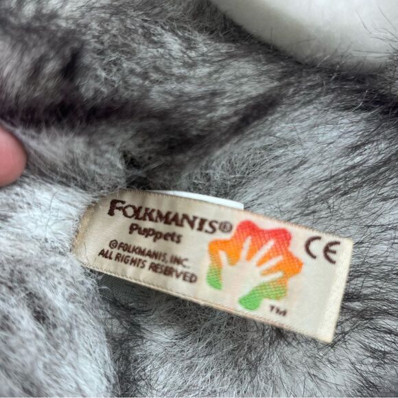 Folkmanis 15” Plush Gray Timber Wolf Hand Puppet - Picture 10 of 14